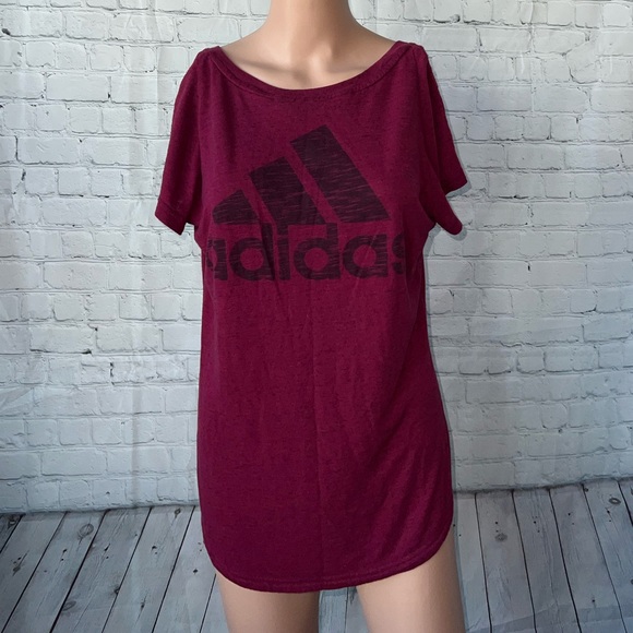 adidas Tops - Adidas Maroon & Black Shirt size S